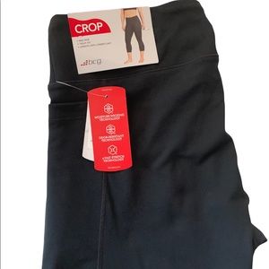 BCG Black Large Training contrast pieces crop legging